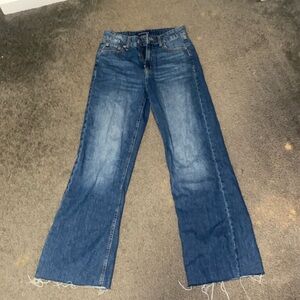 Aeropostale high rise wide leg dark blue jeans.Size 0.Never worn.